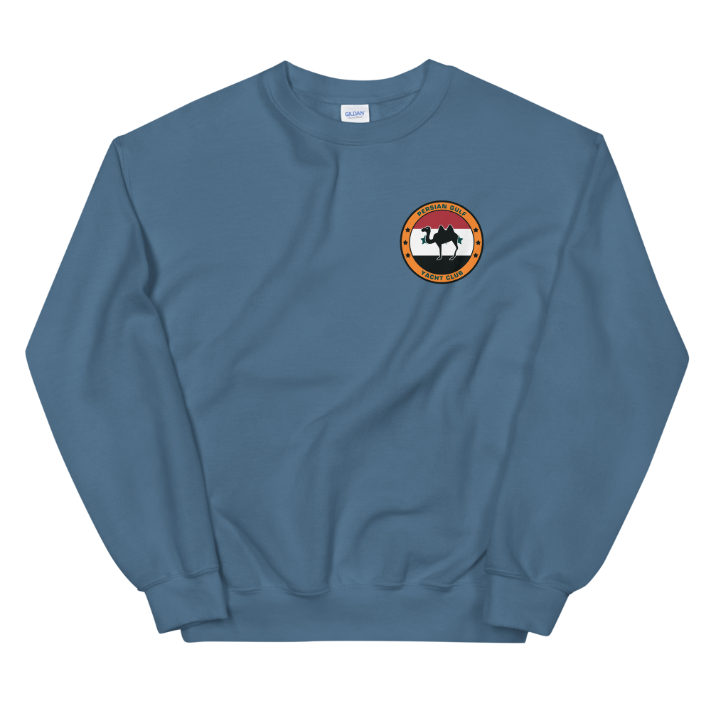 USS Midway (CV-41) 1979-80 Cruise Sweatshirt with Persian Gulf Yacht Club – indigo