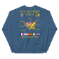 USS Detroit (AOE-4) 1983 Med Cruise Sweatshirt – back view, indigo