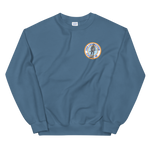 USS Lexington (CVS-16) Ship's Crest Sweatshirt – front view, indigo