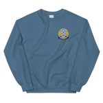 USS Yorktown (CVS-10) Ship's Crest Sweatshirt – front view, indigo