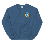 VFA-106 Gladiators Squadron Crest Unisex Sweatshirt – front view, indigo