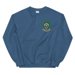 VFA-125 Rough Raiders Squadron Crest Unisex Sweatshirt – front view, indigo