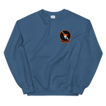 VFA-147 Argonauts Squadron Crest Unisex Sweatshirt – front view, indigo