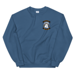 HSC-23 Wildcards Squadron Crest Unisex Sweatshirt – front view, indigo