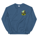 HSC-11 Dragonslayers Squadron Crest Unisex Sweatshirt – front view, indigo