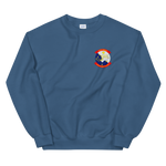 HSC-2 Fleet Angels Squadron Crest Unisex Sweatshirt – front view, indigo