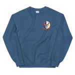 HSC-3 Merlins Squadron Crest Unisex Sweatshirt – front view, indigo