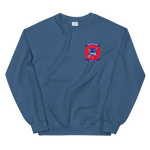 HSM-35 Magicians Squadron Crest Unisex Sweatshirt – front view, indigo