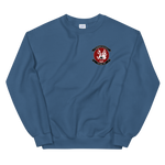 HSM-40 Airwolves Squadron Crest Unisex Sweatshirt – front view, indigo