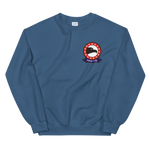 HM-15 Blackhawks Squadron Crest Unisex Sweatshirt – front view, indigo