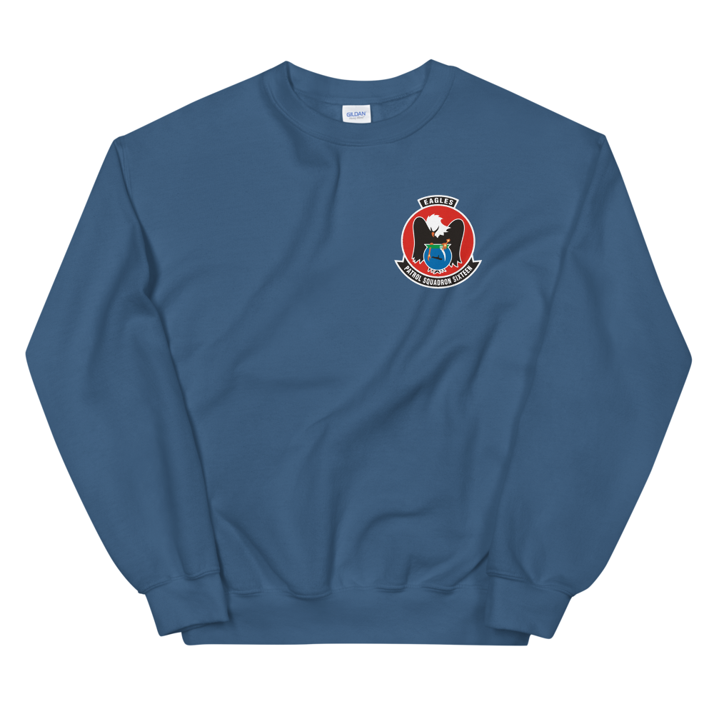 VP-16 Eagles Squadron Crest Sweatshirt – front view, indigo