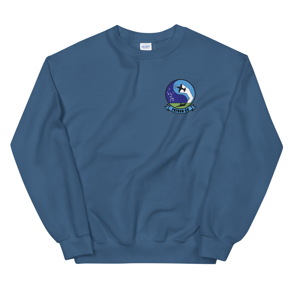 VP-69 Totems Squadron Crest Sweatshirt – front view, indigo