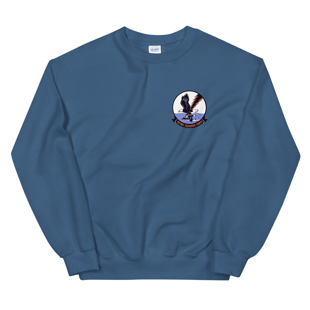 VP-30 Pro's Nest Squadron Crest Sweatshirt – front view, indigo