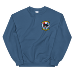 VP-91 Blackcats Squadron Crest Sweatshirt – front view, indigo