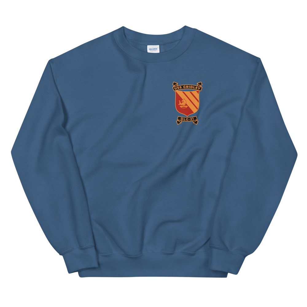 Unisex Sweatshirt – front view, indigo