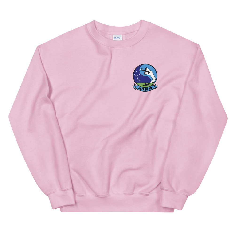 VP-69 Totems Squadron Crest Sweatshirt – front view, pink
