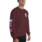 USS Hewitt (DD-966) 1989-90 Cruise Sweatshirt - FLAGS ON SLEEVE – maroon