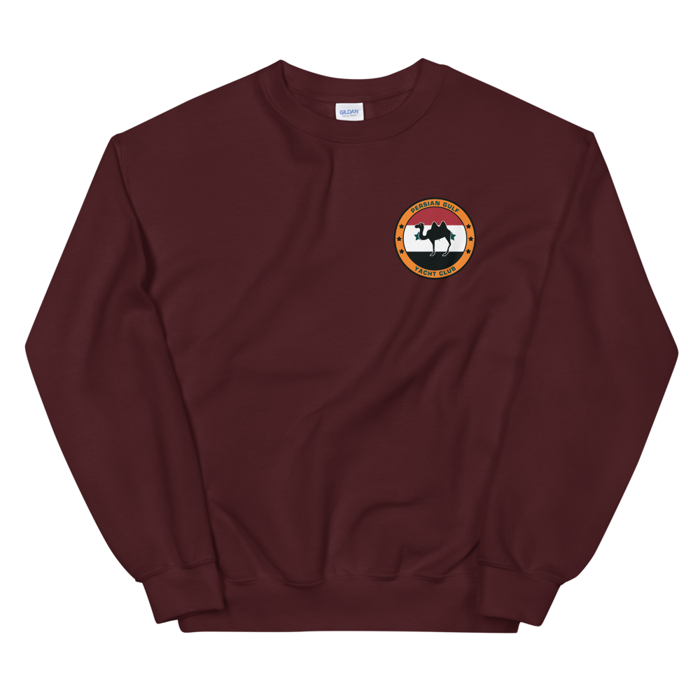 USS Midway (CV-41) 1979-80 Cruise Sweatshirt with Persian Gulf Yacht Club – maroon