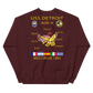 USS Detroit (AOE-4) 1983 Med Cruise Sweatshirt – back view, maroon