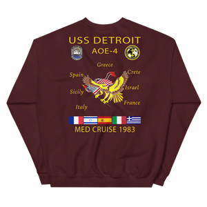 USS Detroit (AOE-4) 1983 Med Cruise Sweatshirt