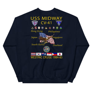 USS Midway (CV-41) 1984-85 Cruise Sweatshirt – navy