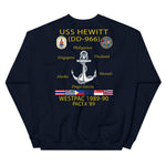 USS Hewitt (DD-966) 1989-90 Cruise Sweatshirt – navy