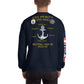 USS Hewitt (DD-966) 1989-90 Cruise Sweatshirt - FLAGS ON SLEEVE – navy