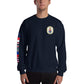 USS Hewitt (DD-966) 1989-90 Cruise Sweatshirt - FLAGS ON SLEEVE – navy