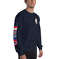 USS Hewitt (DD-966) 1989-90 Cruise Sweatshirt - FLAGS ON SLEEVE – navy