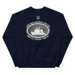 USS San Jacinto (CG-56) 1990-91 Deployment Sweatshirt – back view, navy