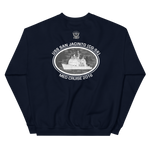 USS San Jacinto (CG-56) 2016 Deployment Sweatshirt – back view, navy