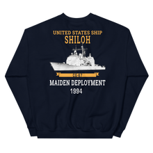 Load image into Gallery viewer, USS Shiloh (CG-67) 1994 Maiden Deployment Sweatshirt