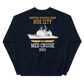 USS Hue City (CG-66) 2002 MED Unisex Sweatshirt – back view, navy