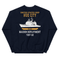USS Hue City (CG-66) 1991-92 Maiden Unisex Sweatshirt – back view, navy