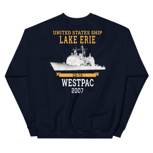 USS Lake Erie (CG-70) 2007 WESTPAC Unisex Sweatshirt