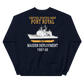 USS Port Royal (CG-73) 1997-98 Maiden Deployment Unisex Sweatshirt – back view, navy