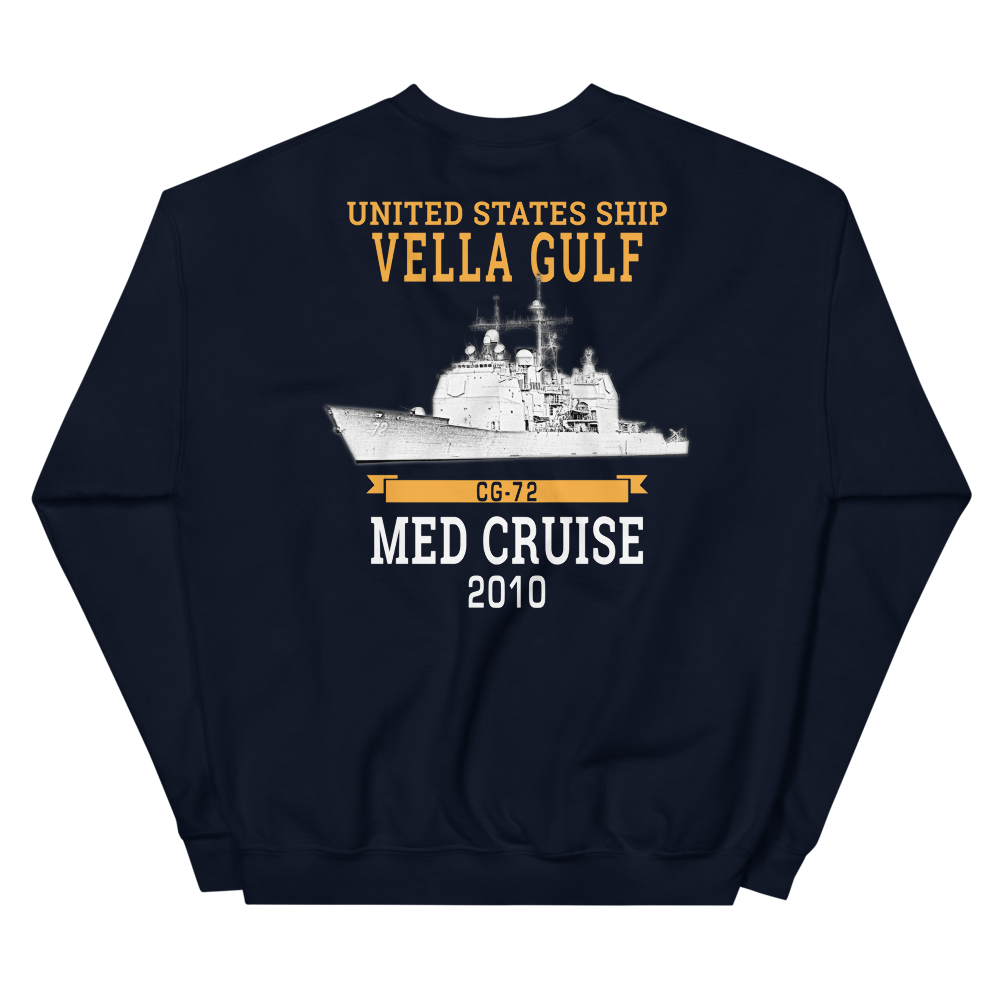 USS Vella Gulf (CG-72) 2010 MED Unisex Sweatshirt