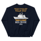 USS Vella Gulf (CG-72) 1999 MED Unisex Sweatshirt – back view, navy