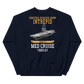 USS Intrepid (CVA-11) 1960-61 WESTPAC Unisex Sweatshirt – back view, navy