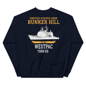 USS Bunker Hill (CG-52) 1988-89 WESTPAC Sweatshirt