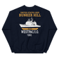 USS Bunker Hill (CG-52) 1992 WESTPAC/IO Unisex Sweatshirt – back view, navy