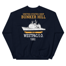 Load image into Gallery viewer, USS Bunker Hill (CG-52) 1992 WESTPAC/IO Unisex Sweatshirt
