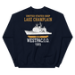 USS Lake Champlain (CG-57) 1995 Unisex Sweatshirt – back view, navy