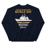USS Mobile Bay (CG-53) 2002-03 Deployment Sweatshirt – back view, navy