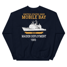 Load image into Gallery viewer, USS Mobile Bay (CG-53) 1989 Deployment Sweatshirt