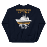 USS Antietam (CG-54) 1996-97 Deployment Sweatshirt – back view, navy