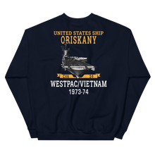 Load image into Gallery viewer, USS Oriskany (CVA-34) 1973-74 WESTPAC/VIETNAM Unisex Sweatshirt