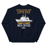 USS Leyte Gulf (CG-55) 1999 Deployment Sweatshirt – back view, navy