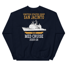 Load image into Gallery viewer, USS San Jacinto (CG-56) 2005-06 Deployment Sweatshirt
