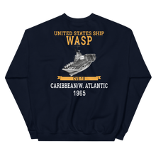 Load image into Gallery viewer, USS Wasp (CVS-18) 1965 CARIBBEAN/W. ATLANTIC Unisex Sweatshirt